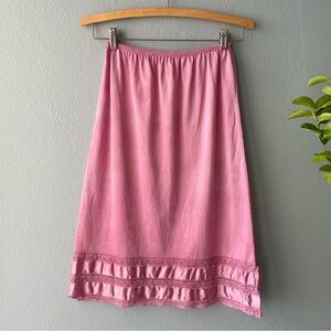 Sliperfection | Vintage 80s Pink Tie-Dye Slip Skirt